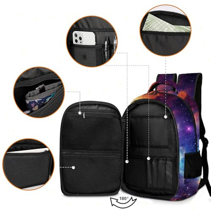 Boys Backpack with Lunch Box and Pencil Case, 3Pcs Gamer Backpack for Boys Teens, 17 Inch Large Capacity - color: GAME-LZWJ-6