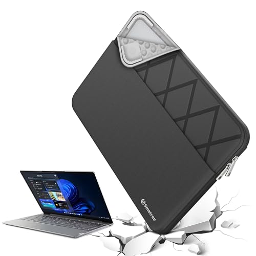Smatree Laptop Sleeve for 13 inch Lenovo Yoga 6 Gen 8/7,for 13 inch Yoga 6 2 in 1,Case with Accessory Pocket,YKK Zipper,Patented Shockproof Design(E453) - color: Elite-Black, size: for 13 inch Yoga 6 Gen 8/7(E453)