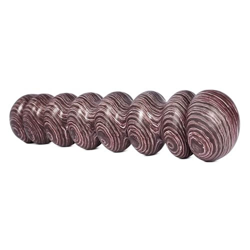 High-Density Foam Roller for Deep Muscle Massage of Legs & Back, Releases Muscle Pain, Pilates Fitness Yoga Pillar （Purple Wave） - color: Purple