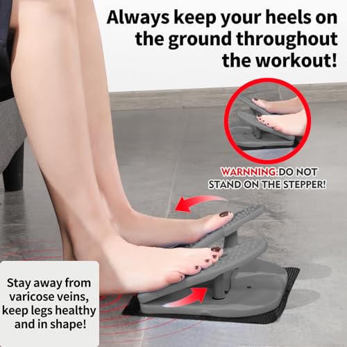 Mini Foldable Leg Exerciser | Portable Foot Pedal Exercise Machine | Under Desk Stepper for Leg Muscle Training, Leg Circulation & Home Office Use