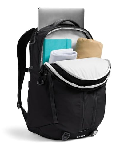 The North Face Women's Surge Commuter Laptop Backpack - Everyday Travel Bag, Laptop Sleeve, Water-Repellent, TNF Black/TNF Black-NPF, One Size - color: Tnf Black/Tnf Black-npf