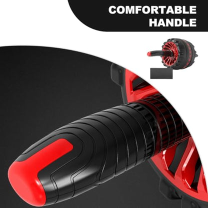 Abdominal Wheel for Fitness with Thickened Anti-Skid Roller and Black Pad Core Strength Trainer for Men and Women Home Gym Workout 7.08X7.08X5.90 Inches