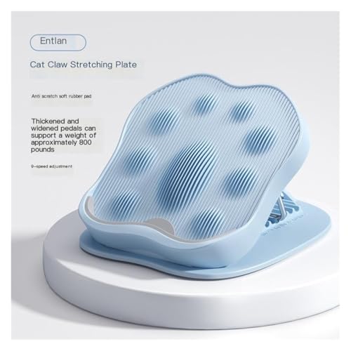 9 Level Adjustable Foldable Slant Board, Yoga Calf & Plantar Fasciitis Stretcher, Full Body Foot Ankle Stretch Balance Fitness Board For Home Gym Workout - color: Blue