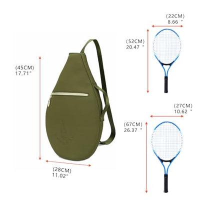 TOURBON Neoprene Padded Tennis Racket Bag Protector Cover Case with Pocket | Sports Backpack Sling Bag for Men Women