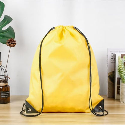 Drawstring Backpack Bulk String Backpack Drawstring Bags Sport Gym Cinch Bag Nylon String Bag for Women Men (1PCS) - color: Yellow 1pcs