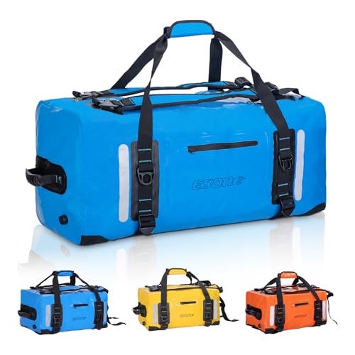 ESONE Dry Bags Waterproof Backpack for Men/Women Dry Bags for Kayaking Waterproof Backpack for Travel Dry Bag Backpack Waterproof Duffel Bag Applicable Boating Camping Paddle Board Surfing（90L） - color: Blue, size: 90L