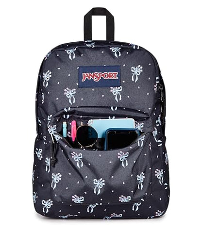 JanSport SuperBreak One Backpack - Durable, Lightweight Bag with 1 Main Compartment, Front Utility Pocket with Built-in Organizer, Premium Backpack, Pastel Petals - color: Pastel Petals Black/Blue/Pink/Green