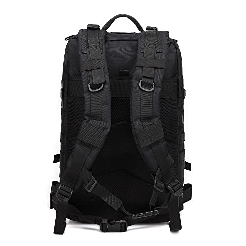 Lovelinks21 Hiking Daypacks Assault Backpack Waterproof Motorcycle Backpack Bug Out Pack Rucksack for Outdoor Hiking - color: Black