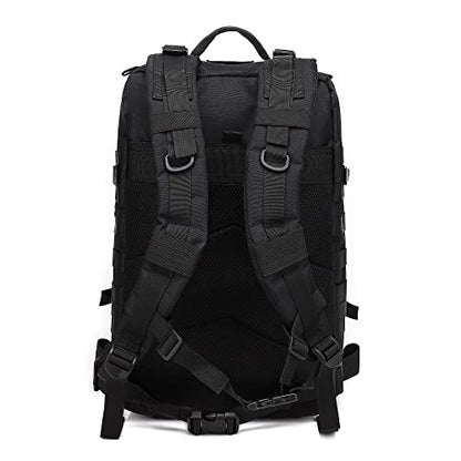 Lovelinks21 Hiking Daypacks Assault Backpack Waterproof Motorcycle Backpack Bug Out Pack Rucksack for Outdoor Hiking - color: Black