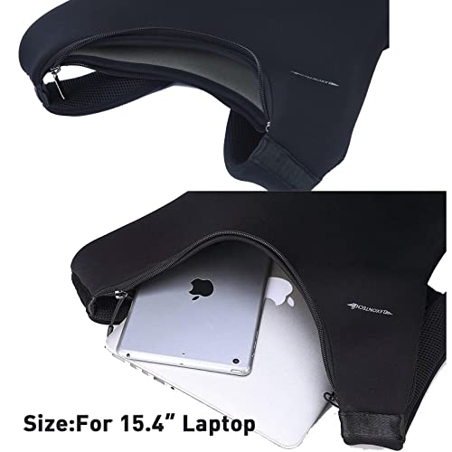 FELICON Lightweight Laptop Backpack, Slim Business Travel Rucksack for 12-15.4 Inch MacBook, Waterproof Neoprene Computer Bag for Men & Women, Discreet Hidden Work Pack for Office Commuting, Black
