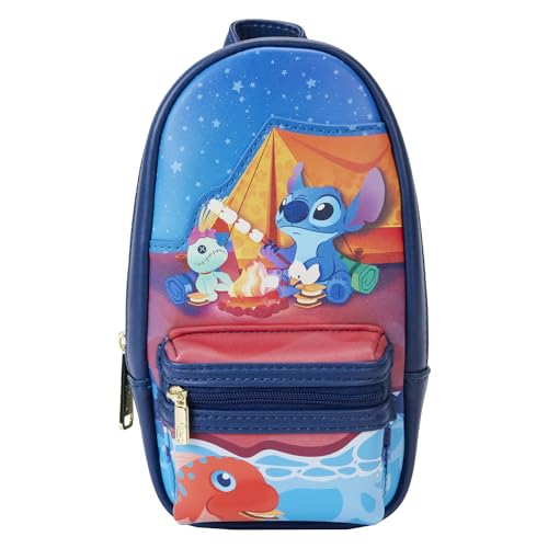 Loungefly Disney Stitch Camping Cuties Mini Backpack Pencil Case - size: Medium