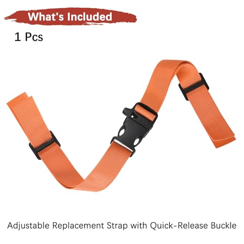 Backpack Chest Strap Adjustable Sternum Straps with Emergency Whistle Buckle Use for Backpack Replacement - color: Orange