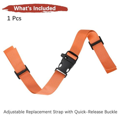 Backpack Chest Strap Adjustable Sternum Straps with Emergency Whistle Buckle Use for Backpack Replacement - color: Orange
