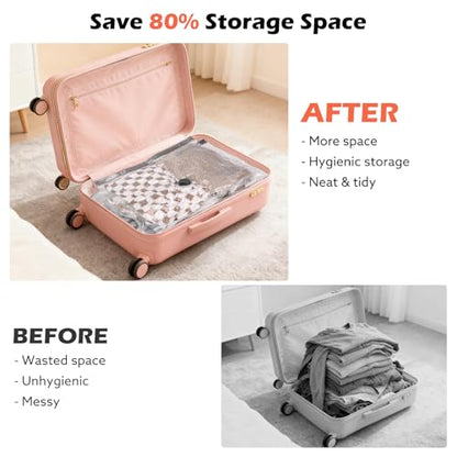Travel Vacuum Bags with Wireless Charging Air Pump, 12 Pack Vacuum Seal Bags with 3 Sizes for Clothing Travel, Space Saver for Luggage, Business Trip, Home Storage, - size: 12 Combo Pack