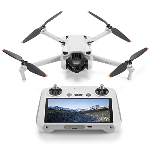 DJI Mini 3 Camera Drone Quadcopter + RC Smart Controller (With Screen) + Fly More Kit, 4K Video, 38min Flight Time, True Vertical Shooting Bundle w/Deco Gear Backpack + Software & Accessories - style: RC Fly More Kit + SW