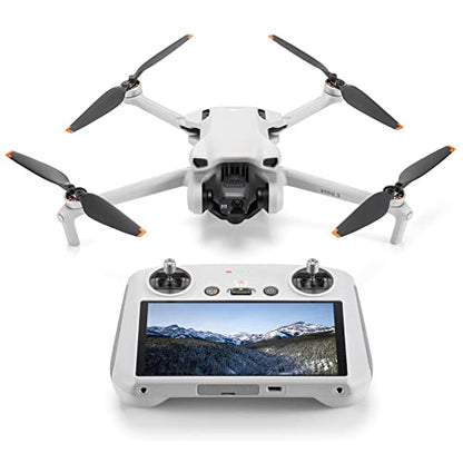 DJI Mini 3 Camera Drone Quadcopter + RC Smart Controller (With Screen) + Fly More Kit, 4K Video, 38min Flight Time, True Vertical Shooting Bundle w/Deco Gear Backpack + Software & Accessories - style: RC Fly More Kit + SW