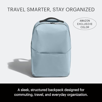 Away Amazon Exclusive The Everywhere Zip Backpack - Personal Item Airline Approved Backpack with 16” Padded Laptop Sleeve, Water Bottle Pocket, Interior and Exterior Pockets - Sky Blue - color: Sky Blue