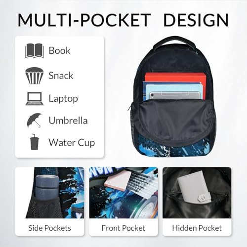 COZYAURA Personalized Backpack - Ice Hockey Backpacks Set for Boys Girls - Kids Bookbag for Elementary Middle School - Cool Field Hockey Theme School Bags with Lunch Bag & Pencil Case - color: Style-8