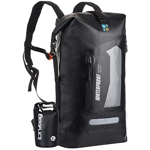 IDRYBAG Waterproof Backpack - 20L/30L/40L Floating Dry Bag for Men, Kayak - color: Black, size: 40L