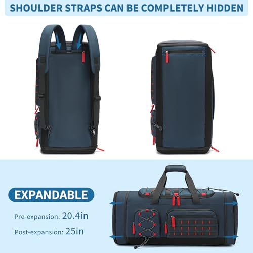 BOSSTIN Gym Bag for Men & Women, 45L-50L Expandable Sports Duffle Bag - color: Blue