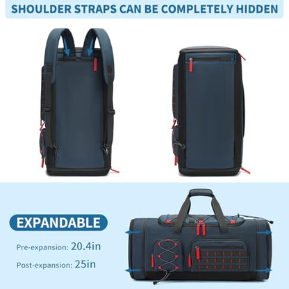 BOSSTIN Gym Bag for Men & Women, 45L-50L Expandable Sports Duffle Bag - color: Blue