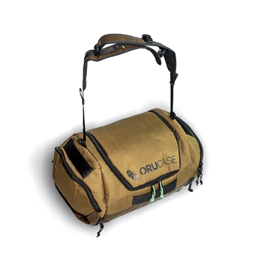 Orucase Janus Duffel Backpack for Cyclists - Gym Duffle Bag for Men & Women with Straps - Water Resistant Duffle Backpack for Travel - 55 L - Coyote - color: Coyote, size: 55L