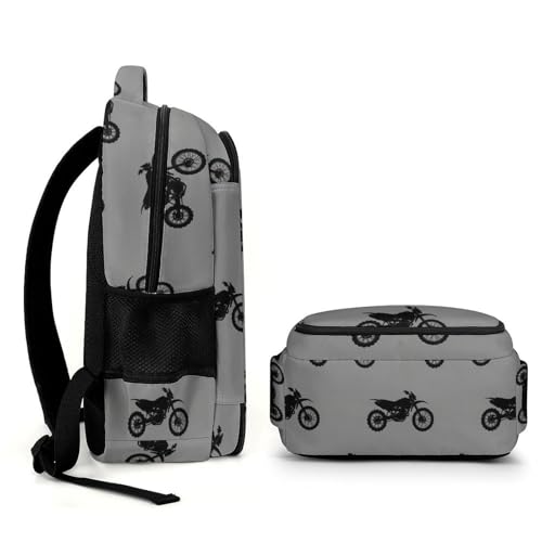Business Travel Laptop Backpack Motorcycle Dirt Bike Black Grey, Anti Theft Water Resistant Computer Bag with Compartment for Men Women - color: Pattern (317)