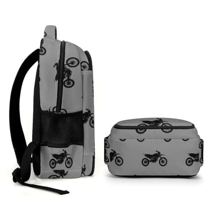 Business Travel Laptop Backpack Motorcycle Dirt Bike Black Grey, Anti Theft Water Resistant Computer Bag with Compartment for Men Women - color: Pattern (317)