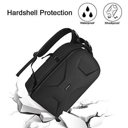 MOSISO Camera Backpack, DSLR/SLR/Mirrorless Photography Camera Bag 15-16 inch Waterproof Hardshell Case with Tripod Holder&Laptop Compartment Compatible with Canon/Nikon/Sony, Black - color: Black