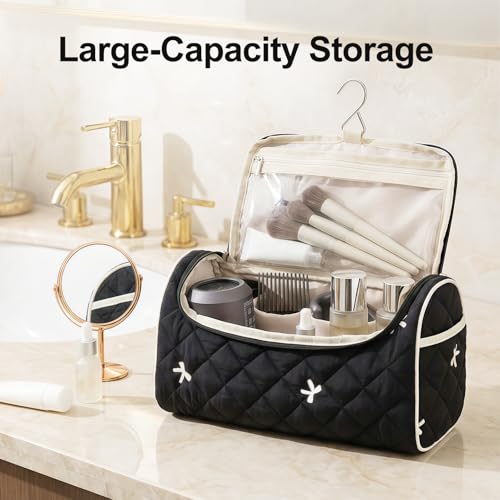 Quilted Hair Tools Travel Bag, Cute Portable Organizer Case with Hanging Hook, Compatible with Dyson Airwrap Styler,Hair Curler Accessories - color: Bear