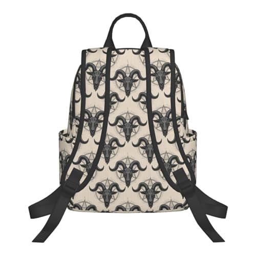 Stylish Daily Shoulder Backpack Goat Skull, Practical Multi-scene Daypack for Road Trip Picnic Walking Men Women - color: Picture (41)