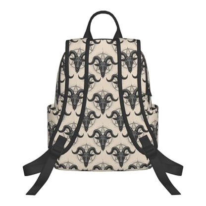 Stylish Daily Shoulder Backpack Goat Skull, Practical Multi-scene Daypack for Road Trip Picnic Walking Men Women - color: Picture (41)