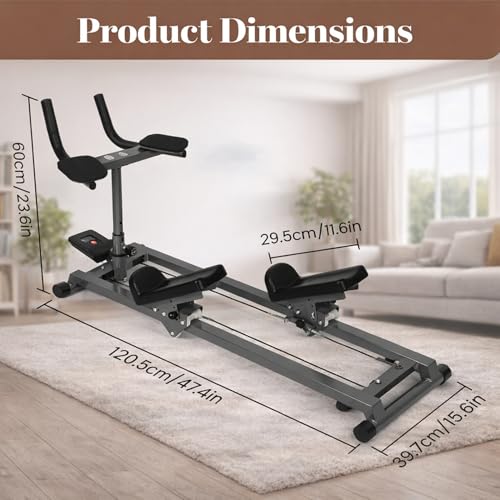 Happlee Crawling Machine for Adults Core Trainer Full Body Workout Machine Spine Twist and Stretch Trainer Ab Twist Machine Back Stretcher with Counter 5 Level Height 3 Level Angle Home Gym Equipment