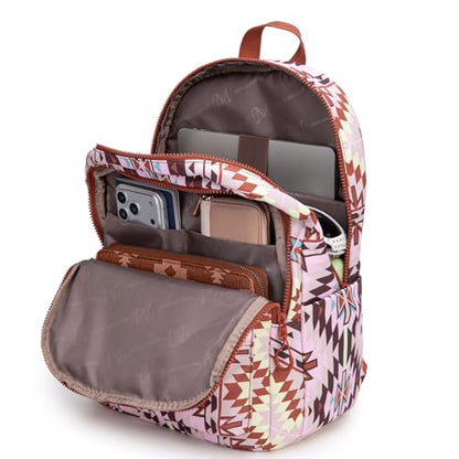 Montana West Backpack Purse for Women Western Aztec Backpack Purse Lightweight Casual Daypack for Travel - color: C-light Brown