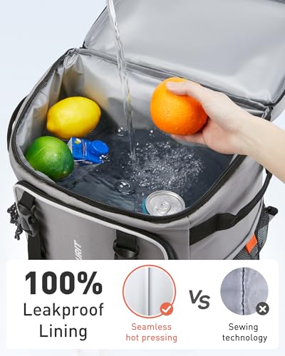 TOURIT Insulated Rolling Cooler Backpack, Leakproof Waterproof Beach Cooler Bag with Wheels and Handle, Outdoor Camping Picnic Travel - color: 02-Black, style: 50 Cans