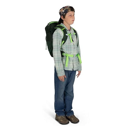 Osprey Jet 18L Kid's Hiking Backpack, Green OS - color: Green Canopy, size: 18L