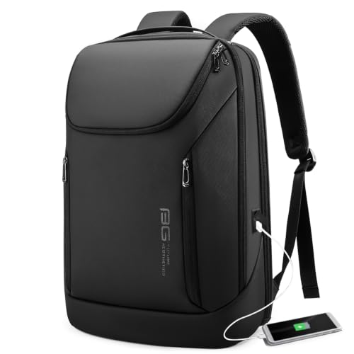 FUTURE AESTHETIC Business Smart Backpack Waterproof fit 15.6 Inch Laptop Backpack with USB Charging Port,Travel Durable Backpack - color: Black