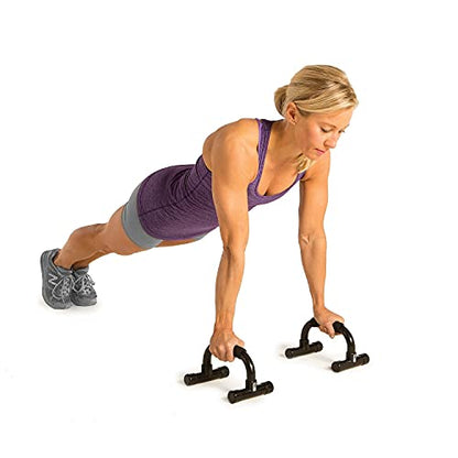 Portable, Comfortable Push Up Bars - GoFit Workout Stands with Ergonamic Handles for Floor Workouts,Black