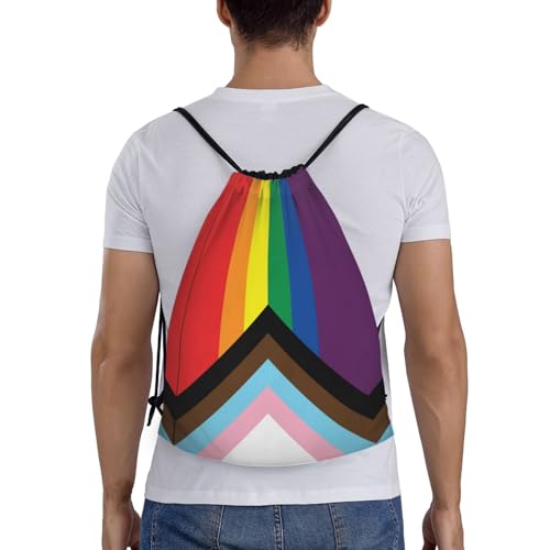 Rainbow Pride LGBT Drawstring Backpack Bag Sport Gym Dance Beach Travel Sackpack for Women Men - color: Lgbt_ddd00649