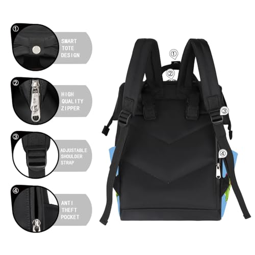 Dinosaur Diaper Backpack for Baby Boys - color: Blue