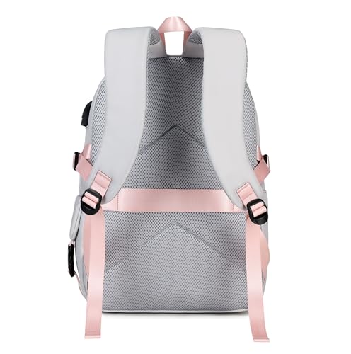 Joymoze Women Fashion Travel Backpack Set Roomy Laptop Rucksack Set Casual Daypack for Girl Grey - color: Grey