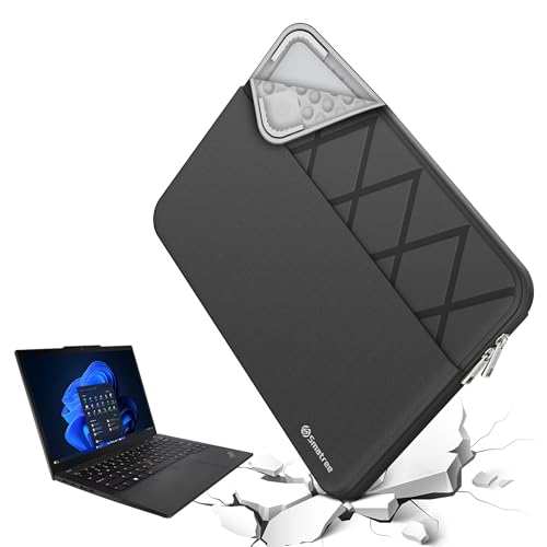Smatree 13 inch Laptop Sleeve for Lenovo Yoga Book 9i, for Yoga Slim 7i Carbon Gen 8, Protective Laptop Case with Accessory Pocket, YKK Zipper, Patented Shockproof Design (E431) - color: Elite-Black, size: for 13 inch Yoga Book 9i/Slim 7i(E431)