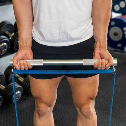 Serious Steel Fitness 37" Resistance Training Bands (Portable Exercise Band System Training Bands- Great for Individuals Looking for Tension Throughout The Exercise) - color: #3 Blue (25-80 lbs.)