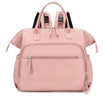 LORADI Large Diaper Bag Tote, Hospital Bag, Baby Shower Essential | 14 Pockets, Convertible, Stroller Clips, 3 Insulated Pockets, Water-resistant, Easy to Clean - color: Pink, size: Large-20L