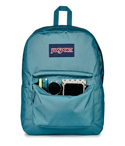 JanSport SuperBreak One Backpack - Durable, Lightweight Bag with 1 Main Compartment, Front Utility Pocket with Built-in Organizer, Premium Backpack, Emerald Pool - color: Emerald Pool