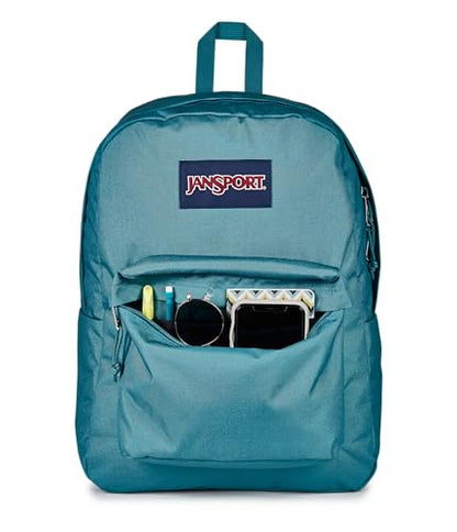 JanSport SuperBreak One Backpack - Durable, Lightweight Bag with 1 Main Compartment, Front Utility Pocket with Built-in Organizer, Premium Backpack, Emerald Pool - color: Emerald Pool