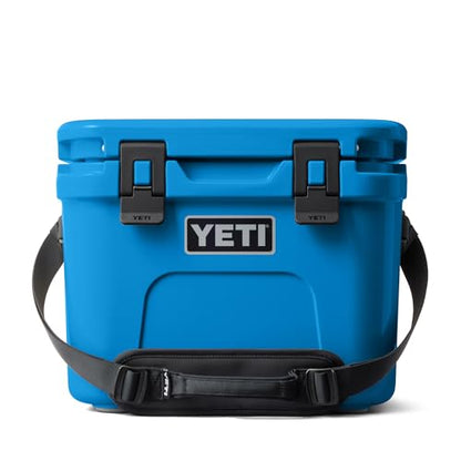YETI Roadie 15 Hard Cooler with DoubleDuty Shoulder Strap - color: Big Wave Blue