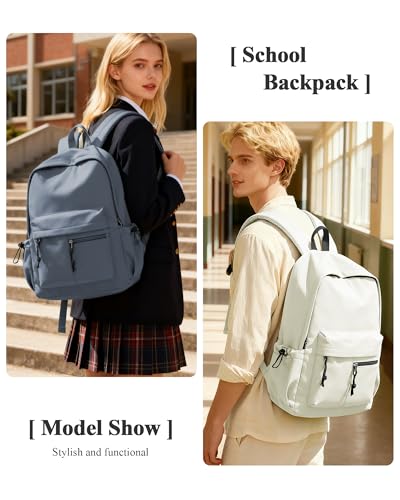 School Backpack for Girls Boys Bookbag Cute Aesthetic College Backpack Women Middle High School Teen Students Book Bag Lightweight Gym Work Laptop Casual Daypack Backpacks Men Blue Purple - color: Blue Purple