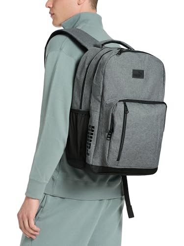 PUMA Prose Backpack with Padded Adjustable Straps, Laptop Sleeve & Water Bottle Pockets, Grey, One Size - color: Grey, size: One Size
