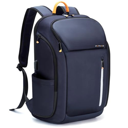Ponhog 17 Inch Laptop Backpack for Men Dark Blue - color: B-dark Blue, size: 17 Inch
